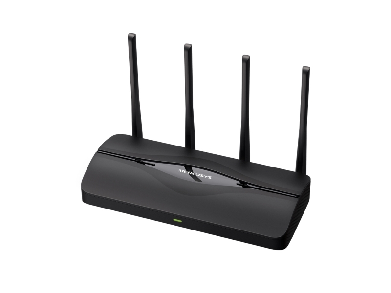 Mercusys Be3600 Dual Band Wi-Fi 7 Router, Wi-Fi 7 (802.11Be), Dual-Band (2,4 Ghz/5 Ghz), Ethernet/Lan, Schwarz, Tabletop-Router