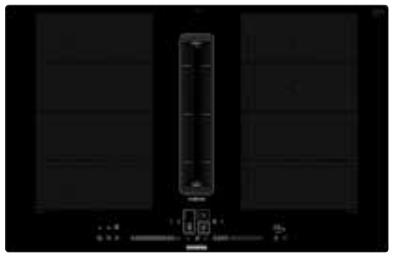 Siemens iQ700 EX80BNX68E, musta, Kiinteä, 80 cm, Keraaminen, Keraaminen lasi, FlexInduction