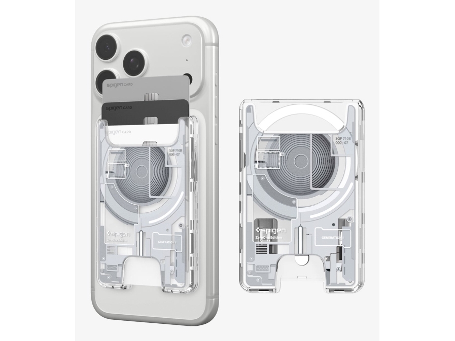 Spigen Ultra Hybrid Zero One V2, Kortholder, Hvid, Polykarbonat (PC), Termoplastisk polyurethan (TPU), Apple, Apple - iPhone 12 or newer or with MagF