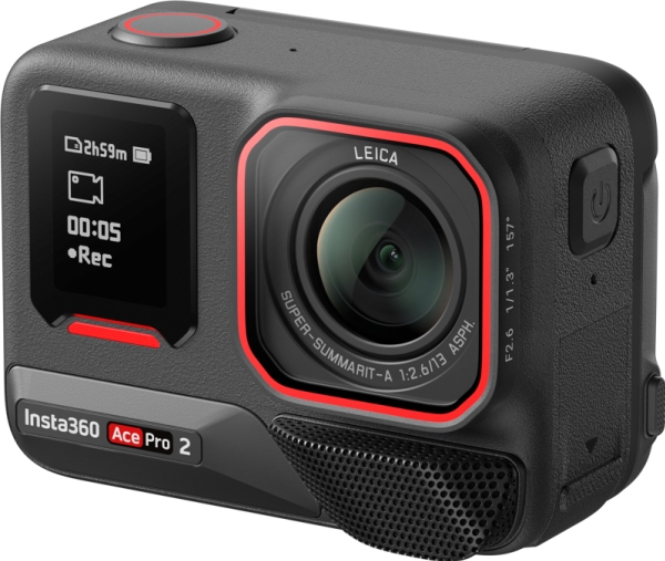 Insta360 Ace Pro 2, 8K Ultra HD, 50 MP, 240 fps, Wi-Fi, Bluetooth, 1800 mAh