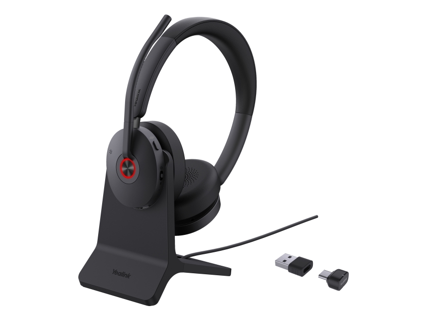 Yealink Bh74 Mit Ständer Uc Usb-C/A Headset, Kabellos, Büro/Callcenter, 162 G, Kopfhörer, Schwarz