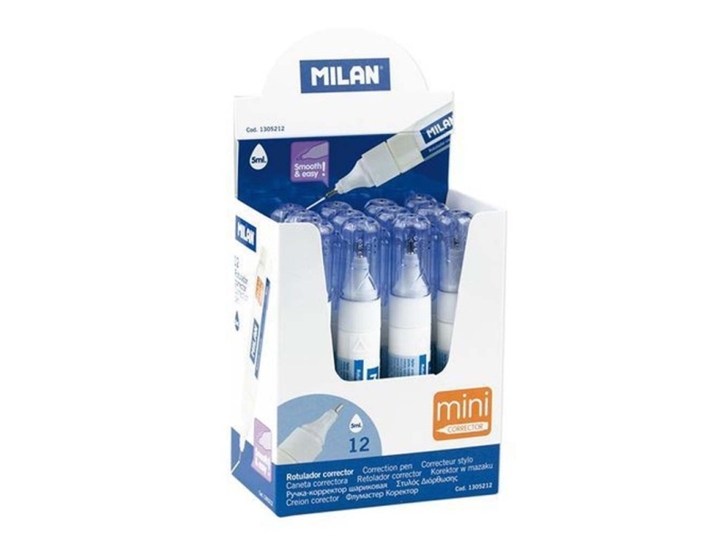 Korrektionspen, Milan 5 Ml. Med Metalspids, Hvid