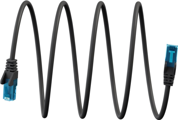 Ultraflexibles Cat 6A Patchkabel U/Utp, Schwarz