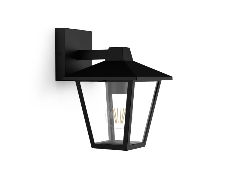 Philips Wandleuchten Kinno, 25 W, E27 Ohne Leuchtmittel, Wandbeleuchtung Für Den Außenbereich, Schwarz, Metall, Ip44, Garten, Terrasse, I