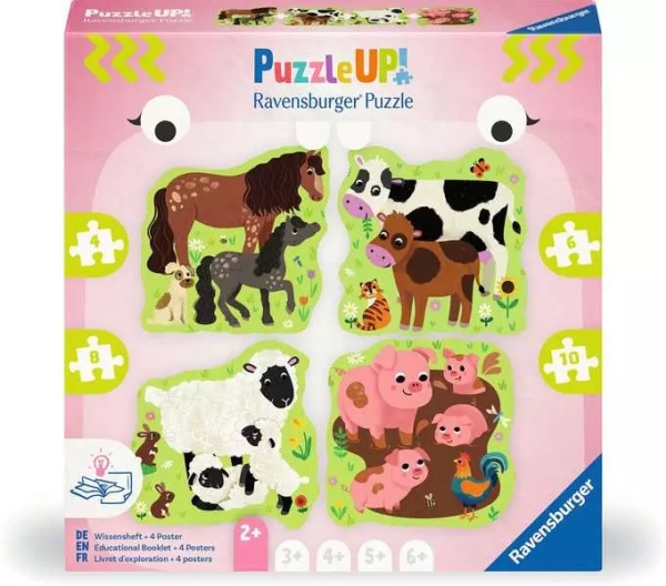 Ravensburger Puzzle Up! 2 Jahre Bauernhoftiere, 4 Stück(E), Tiere, 2 Jahr(E)