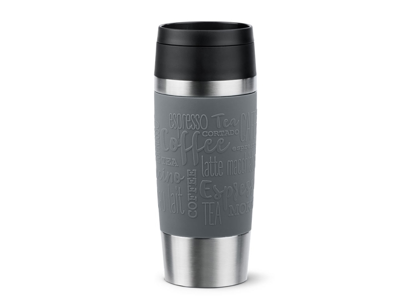 Emsa Travel Mug Classic , Grå, Rustfrit Stål, Silikone, Rustfrit Stål, Polypropylen (Pp), 36 Ml, 8,3 Cm, 200 Mm