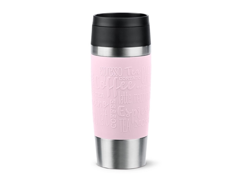 EMSA Travel Mug Classic , Rosa, Rostfritt stål, Silikon, Rostfritt stål, Polypropylen (PP), 36 ml, 8,3 cm, 200 mm | Bordssättning - Par - Muggar & koppar | GameStuff