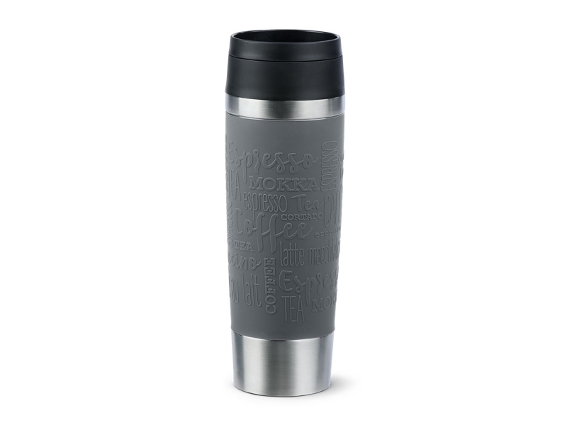 Emsa Isoleret Krus Travel Mug Classic, 0,5 L., Pebergrå Høj Kvalitet, Vakuumisoleret Krop Af Rustfrit Stål, Kan Skylles - 1 Stk (N20223)