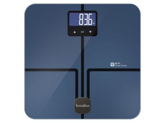 Terraillon Master Coach Ultra, Elektronisk personlig vægt, 180 kg, 100 g, Sort, Blå, kg, Rektandel