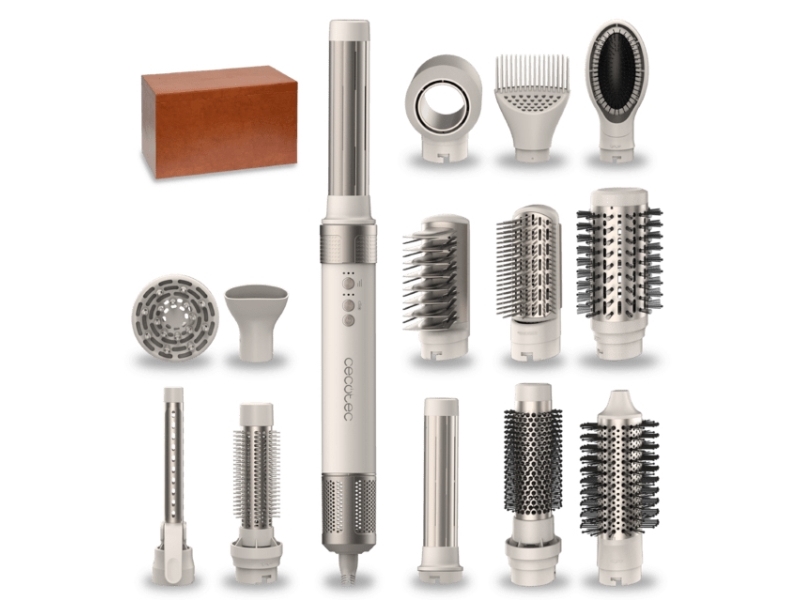 Cecotec Bamba CeramicCare 14in1, Multistyler, Knapper, Champagne, 1,8 m, 1400 W, Vekselstrøm