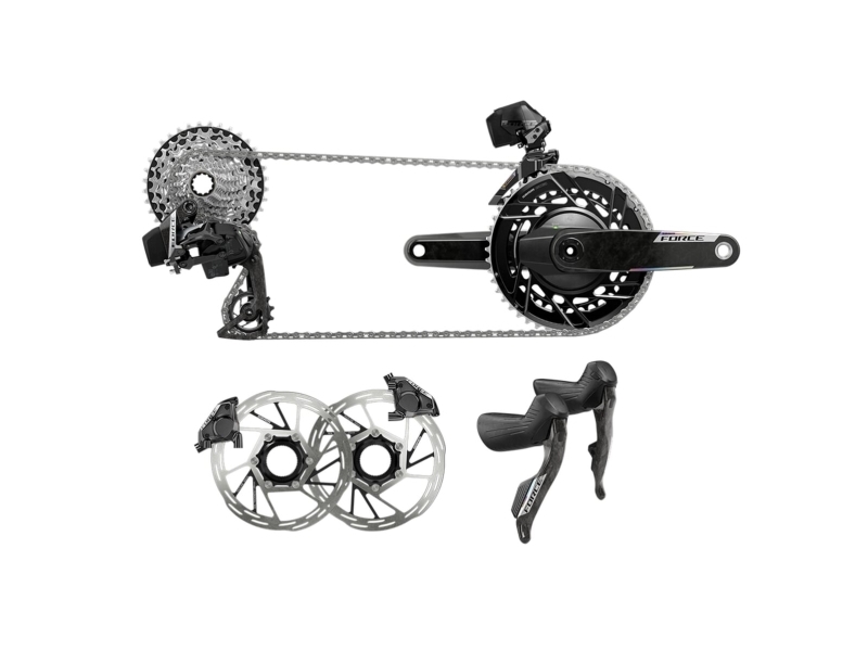 SRAM Force AXS 2X E1 Electronic HRD set (brake/shift levers with FM calipers, Force 114 chain