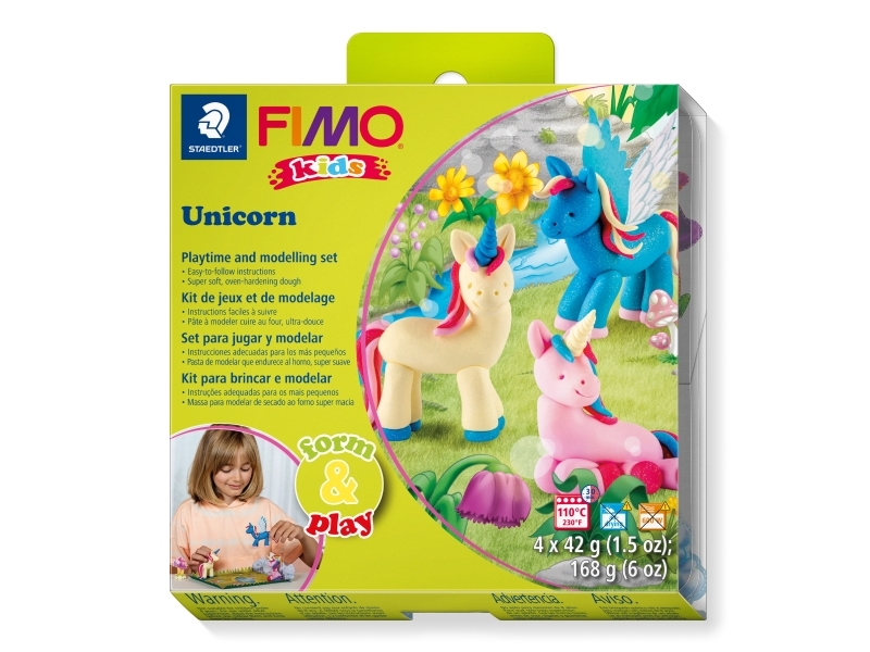 Fimo Kids Form& Play Yksisarviset 4x42g setti