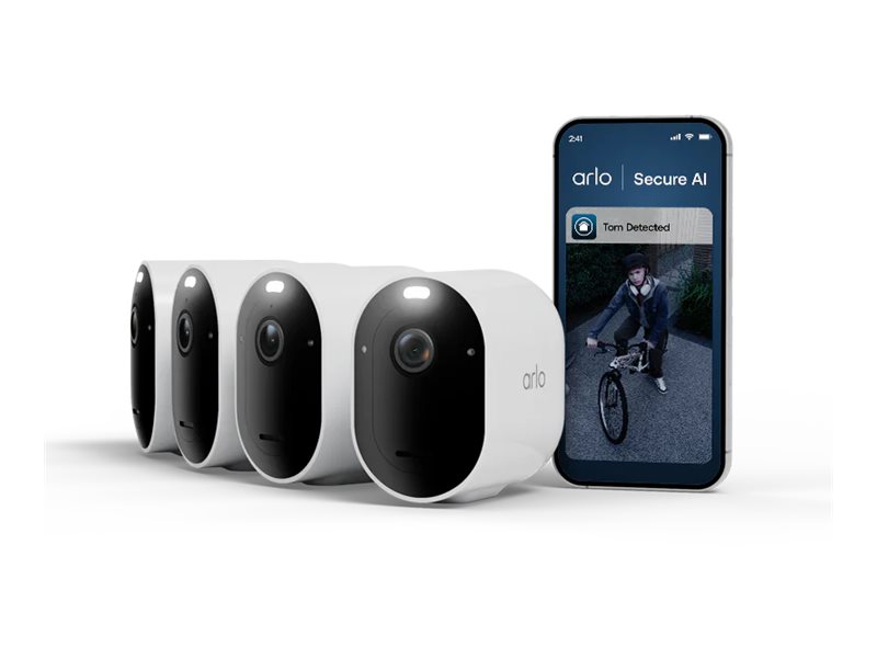 Arlo Pro 6 - 2025 Edition - verkkoturvakamera - ulkotiloissa, sisätiloissa - säänkestävä - väri (päivä/yö) - ääni - langaton - WiFi (4 kpl)