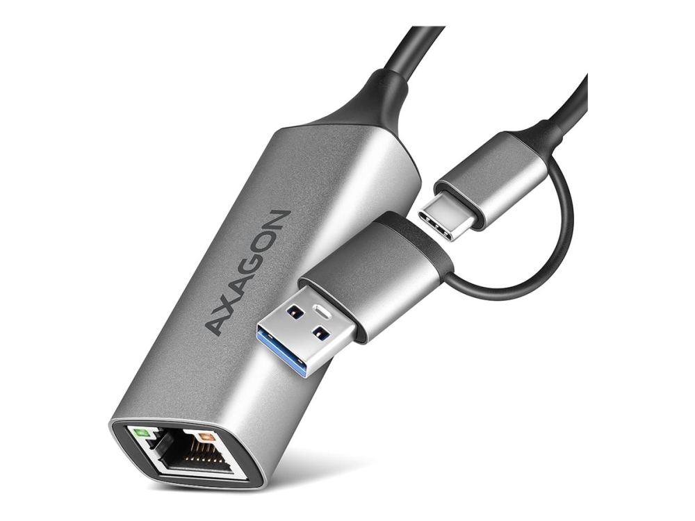 AXAGON ADE-TXCA - Netværksadapter - USB-C 3.2 Gen 1 / USB-A 3.2 Gen 1 - Gigabit Ethernet x 1