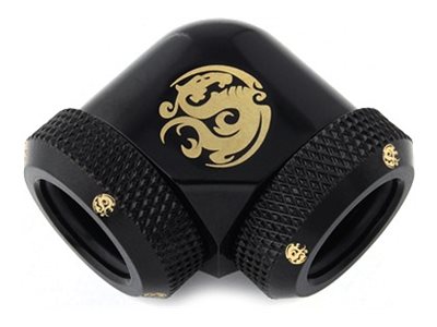 Bitspower Enhance - Væskekølingssystem Vinklet Adapter - For Od 12 Mm - Mat Sort