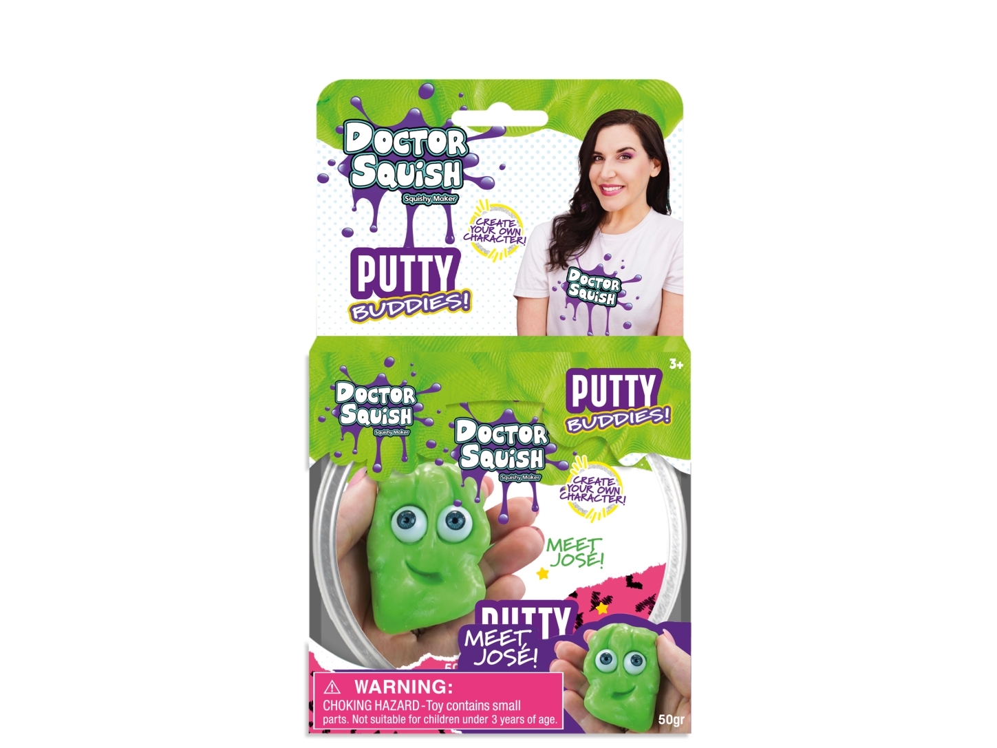 José (Green) - Putty Buddies 50g | Andra leksaksmärken - A-E - Doktor Squish | GameStuff