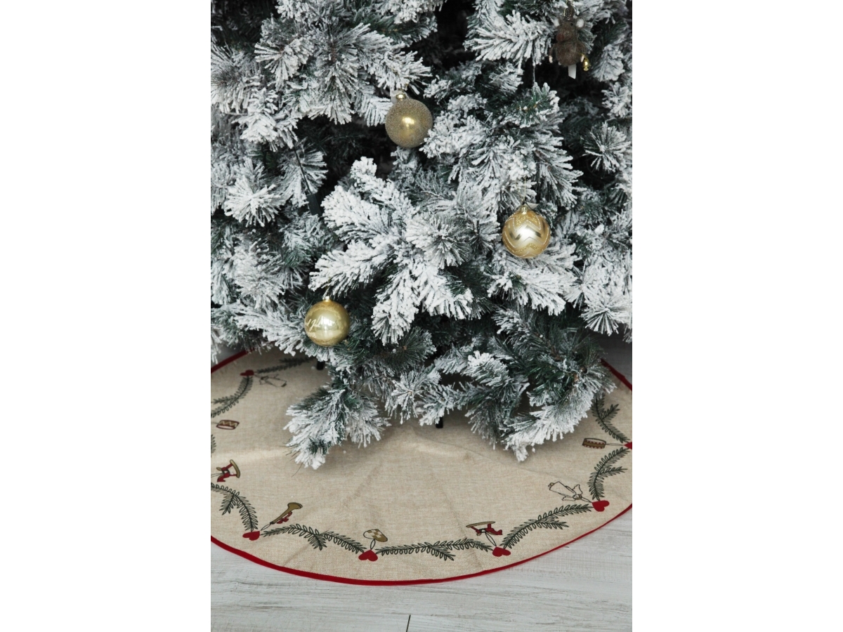 Det Gamle Apotek Julgransfilt, dia. 100cm, klassisk jul, brun | Julen - För julgranen - Konstgjorda julgranar | GameStuff