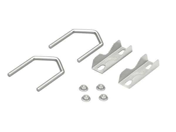 Sæt med 2 bøjleskruer med klemmer til rørdiametre op til 60 mm