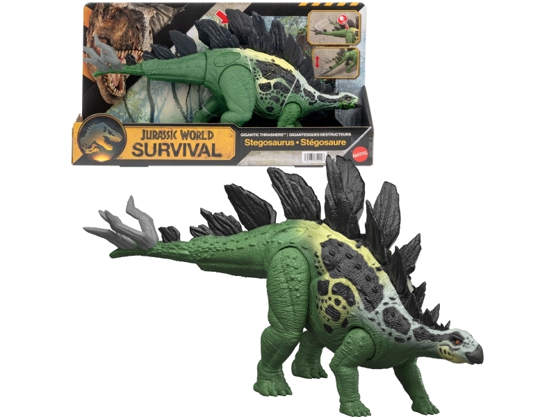 Jurassic World Gigantic Thrashers Stegosaurus, 4 Jahre, Grün, Kunststoff