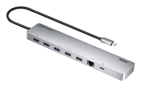 ATEN UH3240 USB-C-docka 4K dubbla skärmar med strömgenomgång | EL Artiklar - Kablar och ledningar - Flexibla kablar | GameStuff