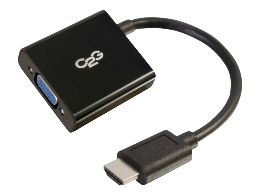 C2g Hdmi To Vga Adapter - Hdmi To Vga Converter - M/F - Video Transformer - Hdmi - Vga - Sort