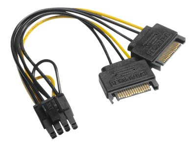 Akasa Ak-Cbpw19-15, Pci-E (8-Pin), 2 X Sata 15-Pin, Schwarz, 1 Stück(E)