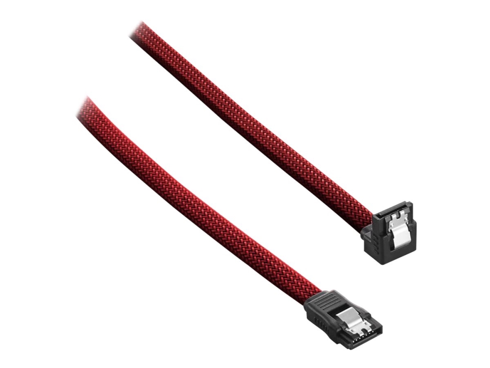 Cablemod Modmesh - Sata-Kabel - Serial Ata 150/300/600 - Sata (Hun) Højrevinklet Til Sata (Hun) - 30 Cm - Blodrød