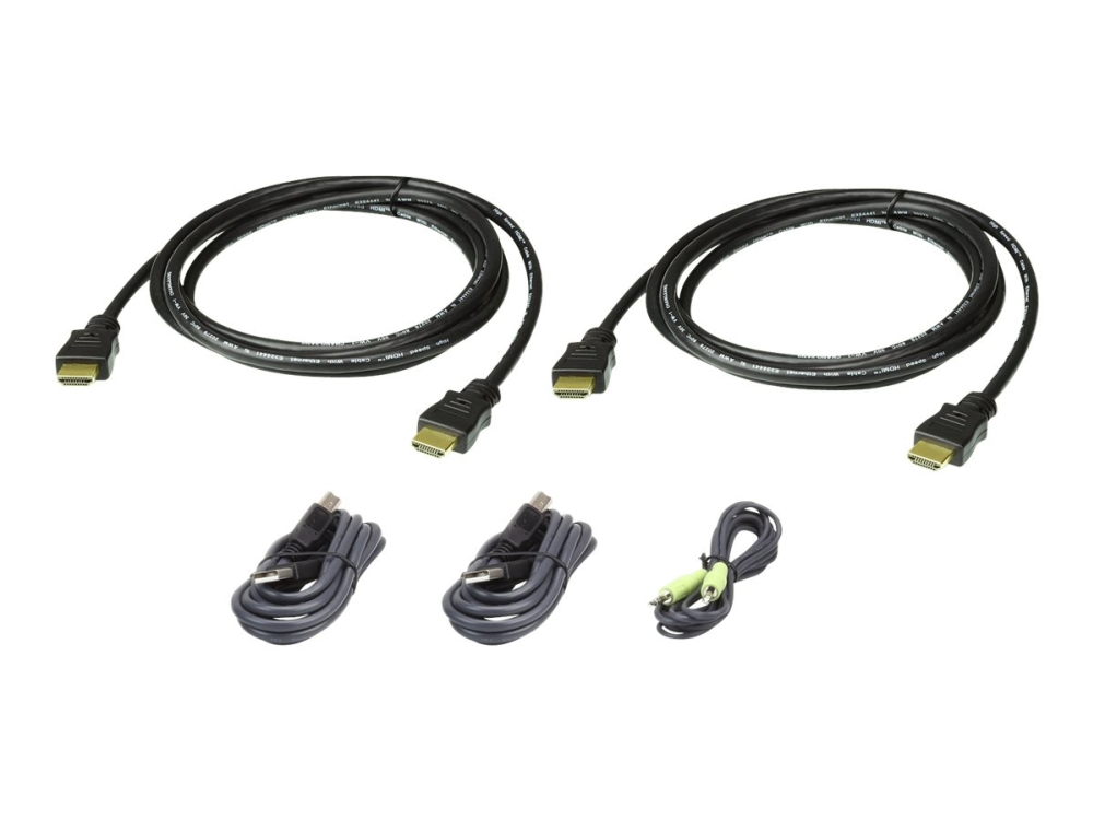 ATEN - Kabelsats för tangentbord/video/mus - TAA-kompatibel - för ATEN CS1142H4C, CS1144H4C | Datortillbehör - KVM & Switchar - Tillbehör | GameStuff