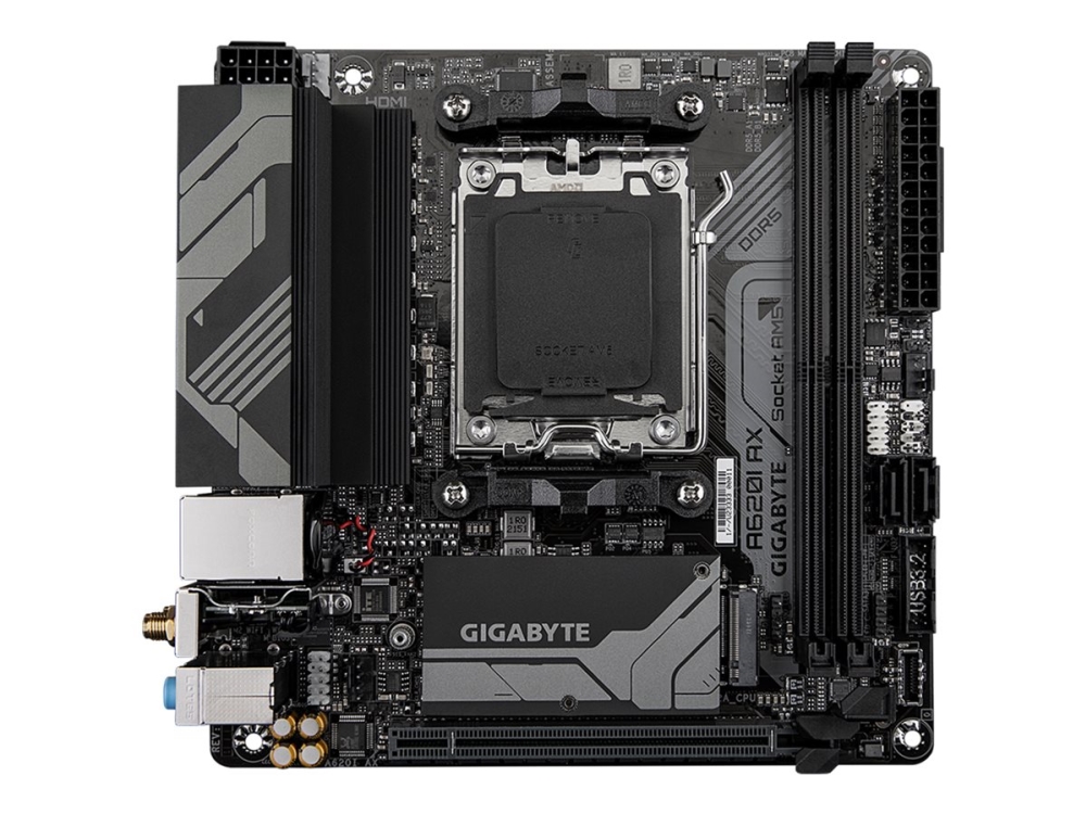 Gigabyte A620i Ax, Amd, Buchse Am5, Amd Ryzen 5 7Th Gen, Amd Ryzen 7 7Th Gen, Amd Ryzen 9 7Th Gen, Buchse Am5, Ddr5-Sdram, 96 Gb