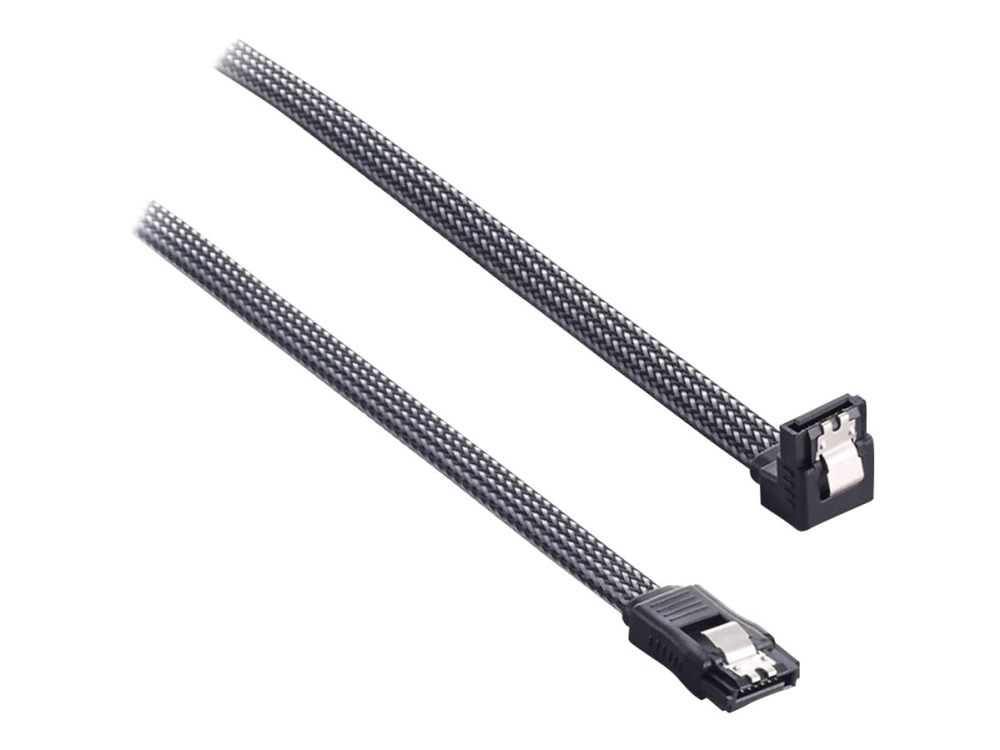 Cablemod Modmesh - Sata-Kabel - Sas 6Gbit/S - Sata (Hun) Til Sata (Hun) Højrevinklet - 30 Cm - Kulsort