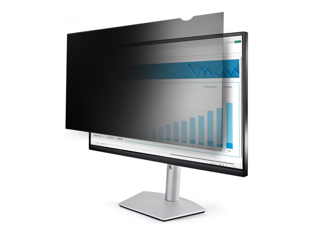 Startech.Com 22-Inch 16:9 Computer Monitor Privacy Filter, Anti-Glare Privacy Screen With 51% Blue Light Reduction, Black-Out Monitor Screen Protecto
