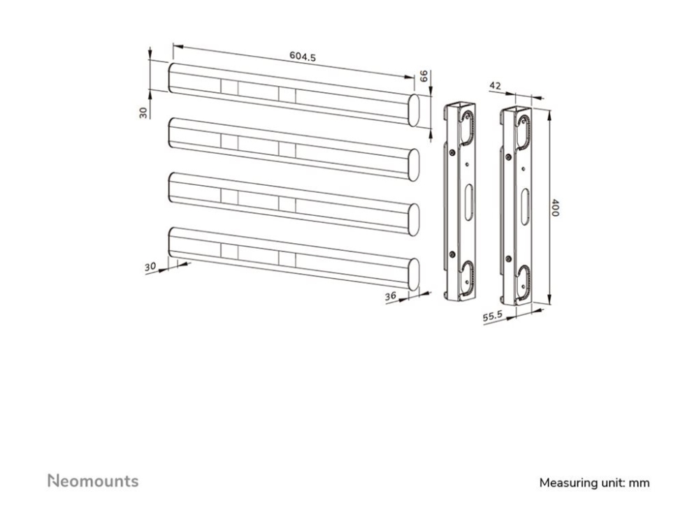 Neomounts Afl55-975Bl Vesa-Erweiterung