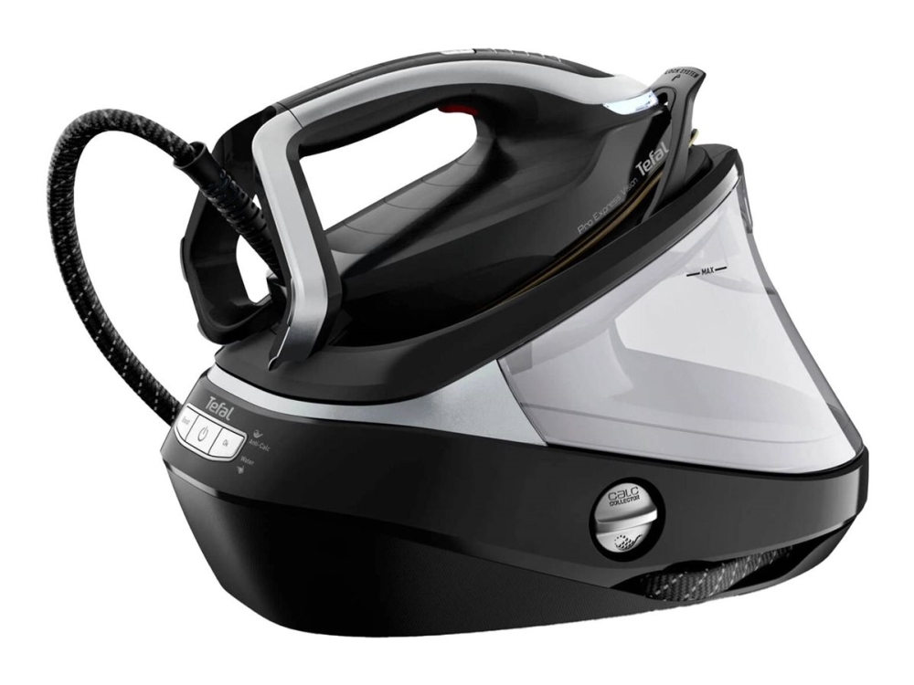 Tefal Pro Express Vision GV9821E0 - Dampstrygejern med automatisk afbrydelse - såleplade: Durilium AirGlide Autoclean - 3000 W - sort