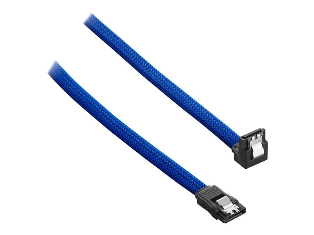 Cablemod Modmesh - Sata-Kabel - Serial Ata 150/300/600 - Sata (Hun) Højrevinklet Til Sata (Hun) - 60 Cm - Blå