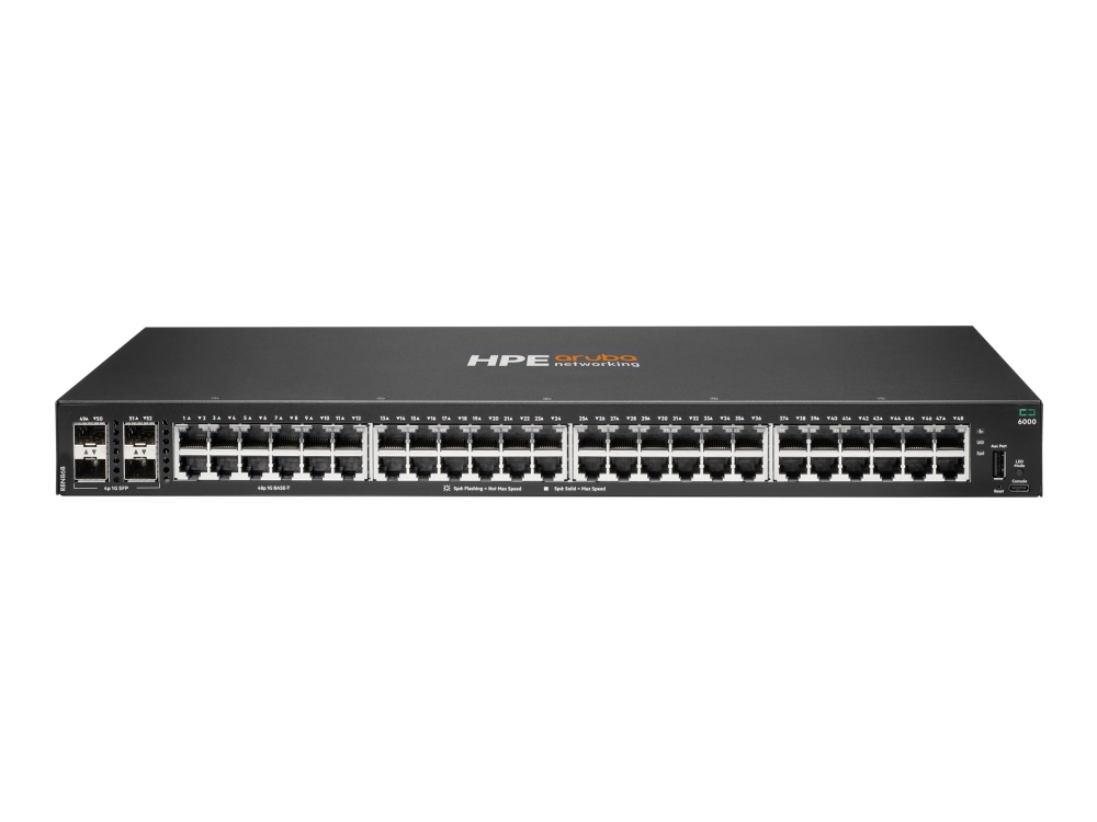 HPE Aruba Networking CX 6000 48p 10M/100M/1G 4p SFP 1G Switch DK en