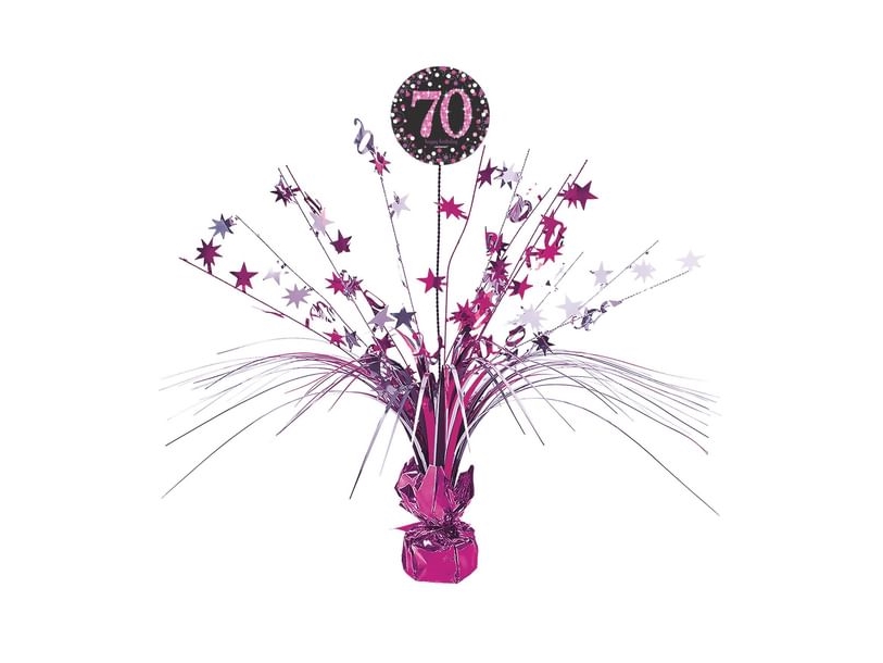 Pöydän koristelu 70 vuotta Pink Sparkling