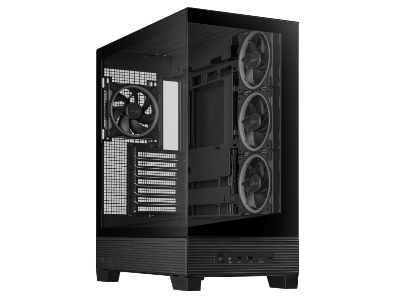 Asus A31 Plus Tg Argb Black, Midi Tower, Pc, Schwarz, Atx, Micro Atx, Mini-Itx, Multi, 16,5 Cm
