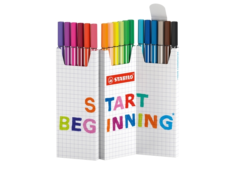 STABILO Pen 68, Medium, 18 färger, Multifärg, 1 mm, Rund, 24 h | Skrivredskap - Fiberpennor & Fineliner - Fineliner | GameStuff