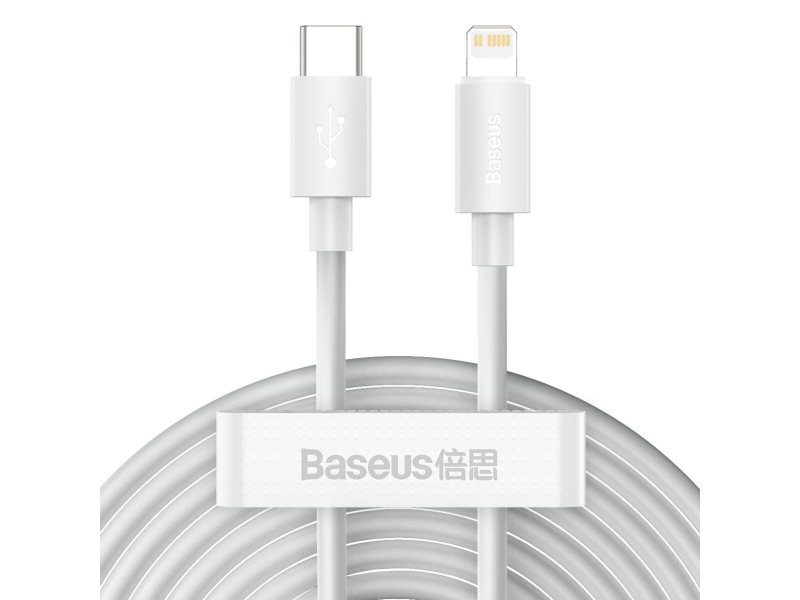 Baseus Tzcatlzj-02, 1,5 M, Lightning, Usb C, Hanstik, Hanstik, Hvid