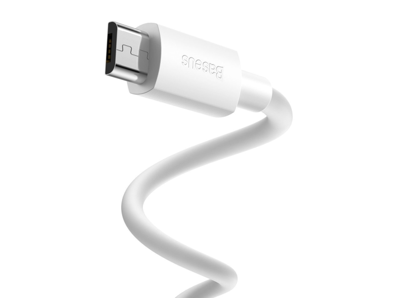 Baseus Simple Wisdom Data Cable Kit USB to Micro 2.1A (2PCS/Set) 1.5m White