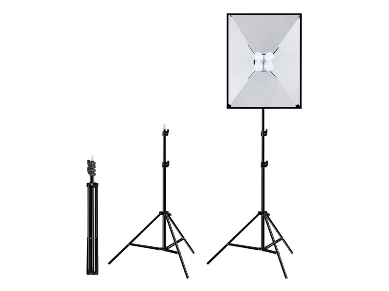 Puluz Zestaw studyjny Softbox LED 50x70cm, statyw, zarówki LED 4 szt PU5071EU