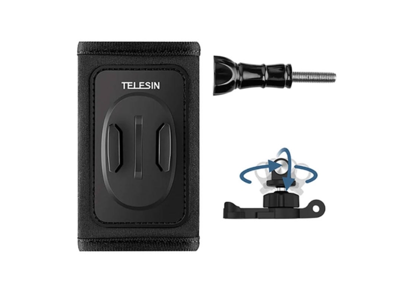 J-hook dobbelt bæltebeslag GP-BPM-005 Telesin til 360° actionkameraer (GP-BPM-004)