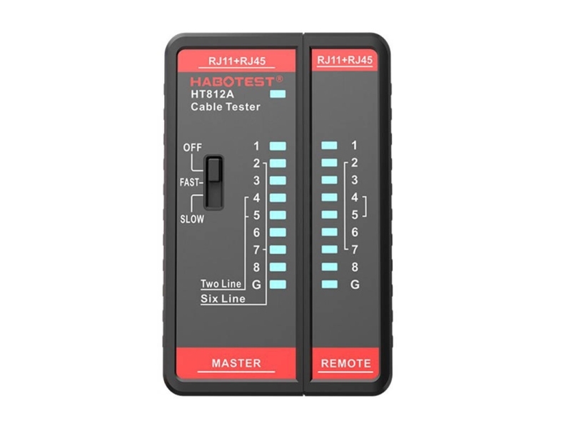 Network cable tester Habotest HT812A RJ45/RJ14/RJ12/RJ9