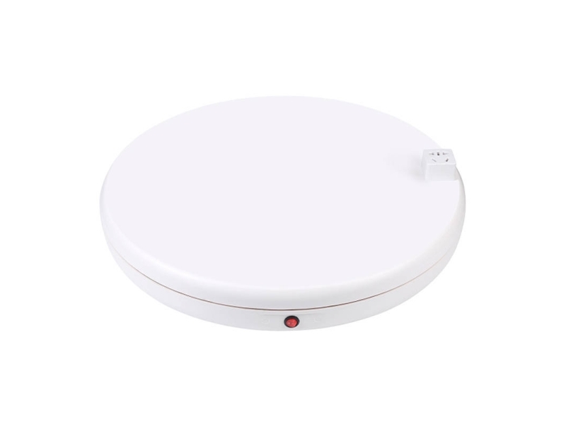 Roterende Fotostativ Puluz Med Stikkontakt 45 Cm (Hvid)