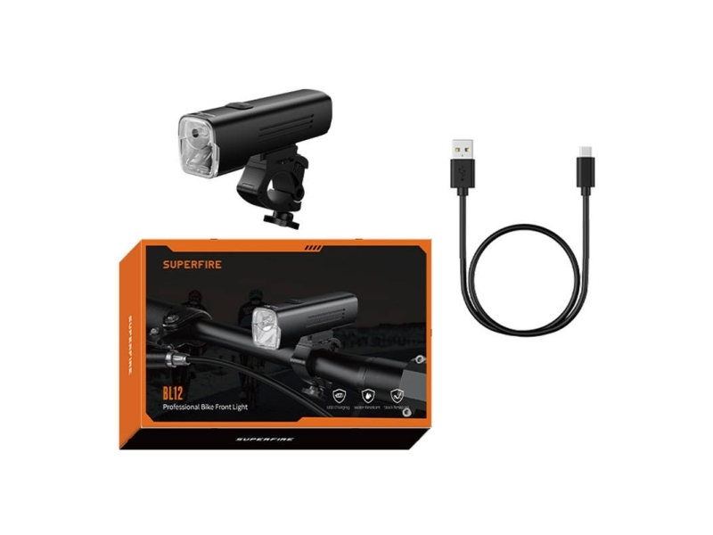 Superfire cykellampa Superfire BL12, 4800mAh, USB | Sport & Träning - Tillbehör - Cykelljus | GameStuff