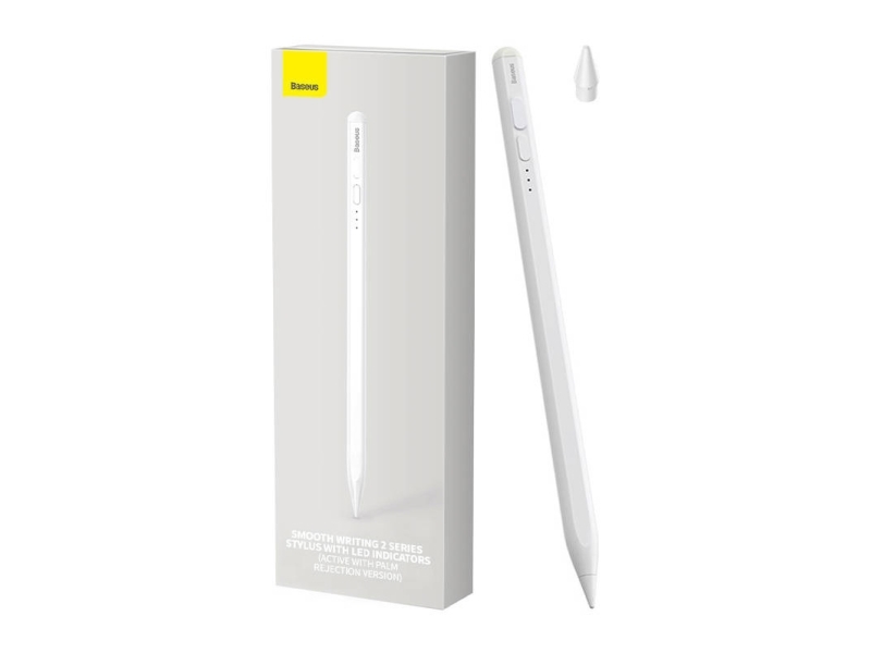Pencil Baseus Smooth Writing 2 Series For Apple Ipad, Active Wireless Led Version, White Sxbc060402