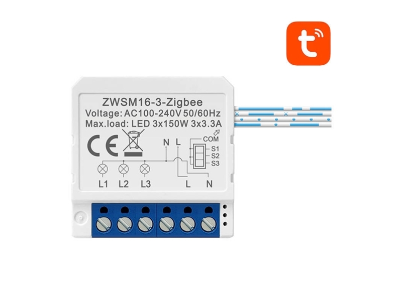 Zigbee Avatto Zwsm16-W3 Tuya Intelligent Stikkontaktkontakt
