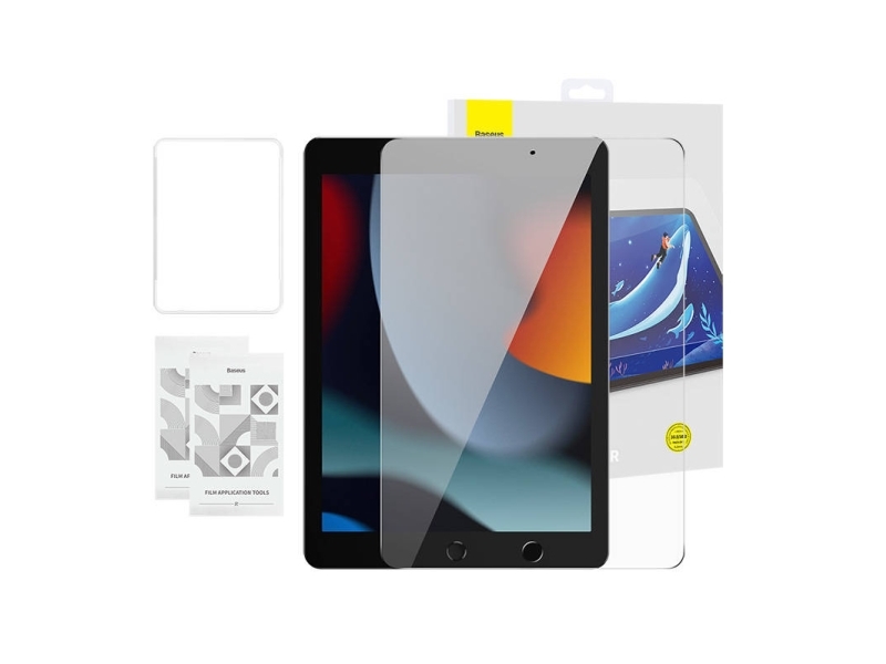 Tempered Glass Baseus Crystal 0.3 Mm For Ipad Pro/Air3/ 10,2&Quot Ipad 7/8/9 (2Szt.) + Cleaning Kit