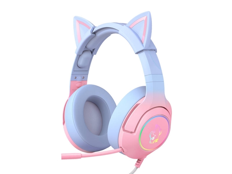 Onikuma K9 Pink/Blå Gaming-Hovedtelefoner