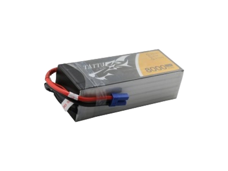 Gens Ace & Tattu Tattu 8000mAh 22.2V 25C 6S1P Lipo baterijos su EC5